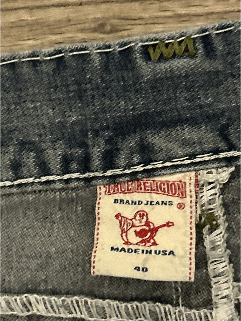 True Religion Ricky Super T Jeans - Size 40 Thick Piping Stitch
